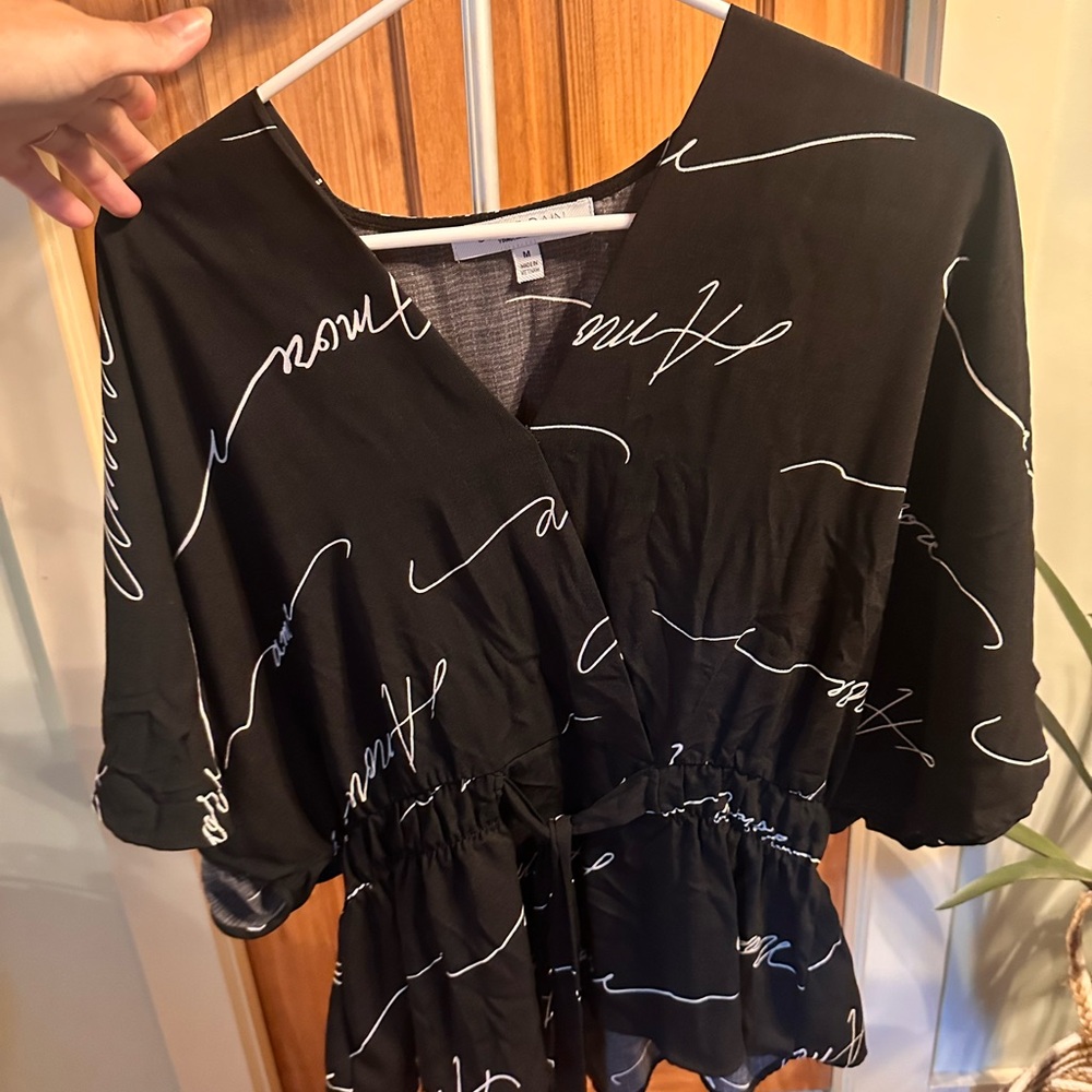 Sweet Rain Black and White Blouse